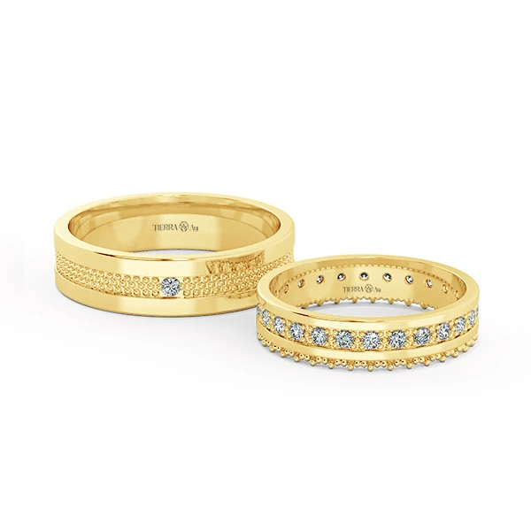 Crown Wedding Band Set NCC8001 1